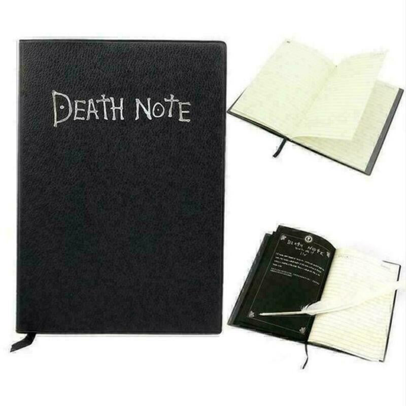 Death Note Cosplay Notebook with Feather Pen Book Anime Theme Writing Journ