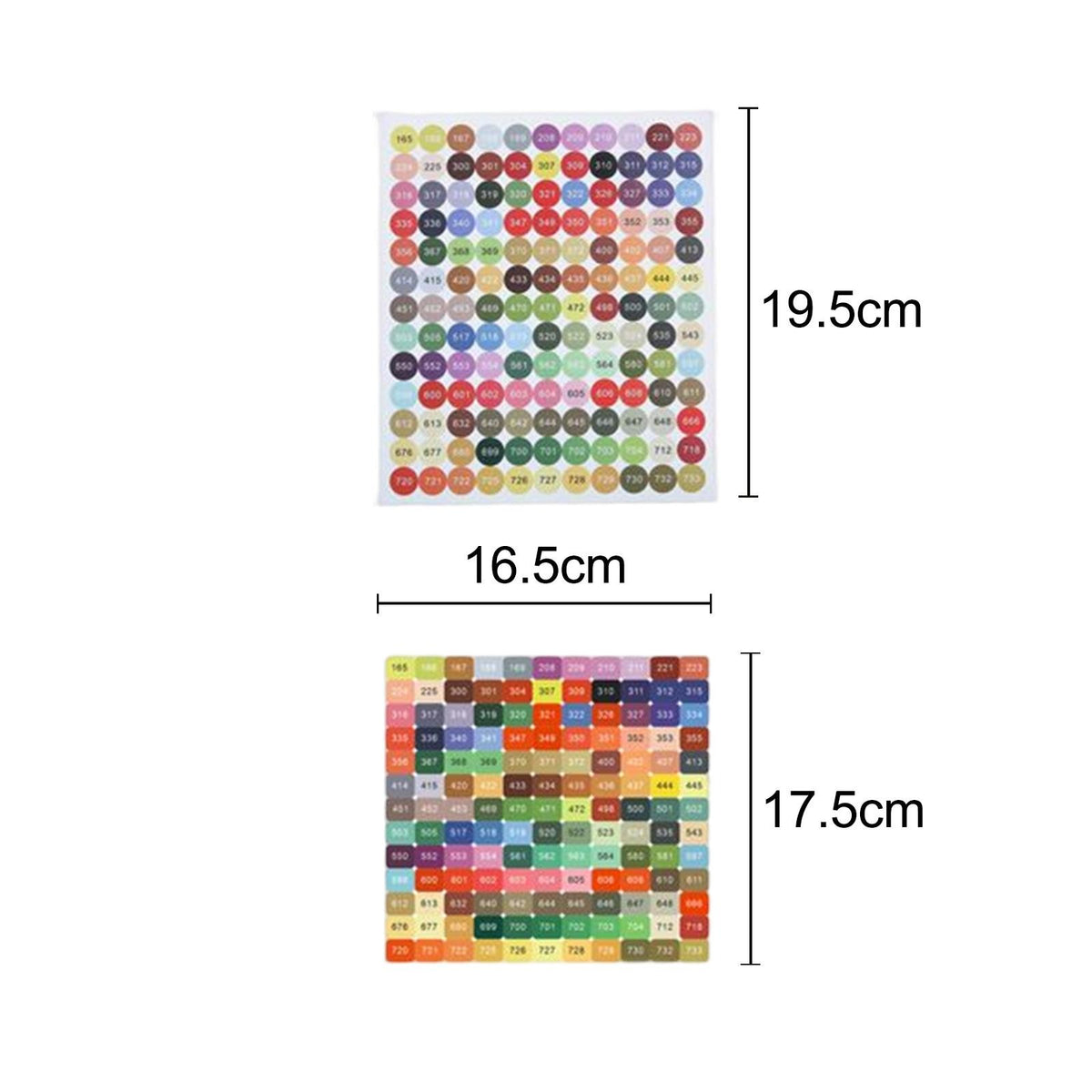 Color Number Label Stickers DMC Floss Number Stickers for Embroidery Floss