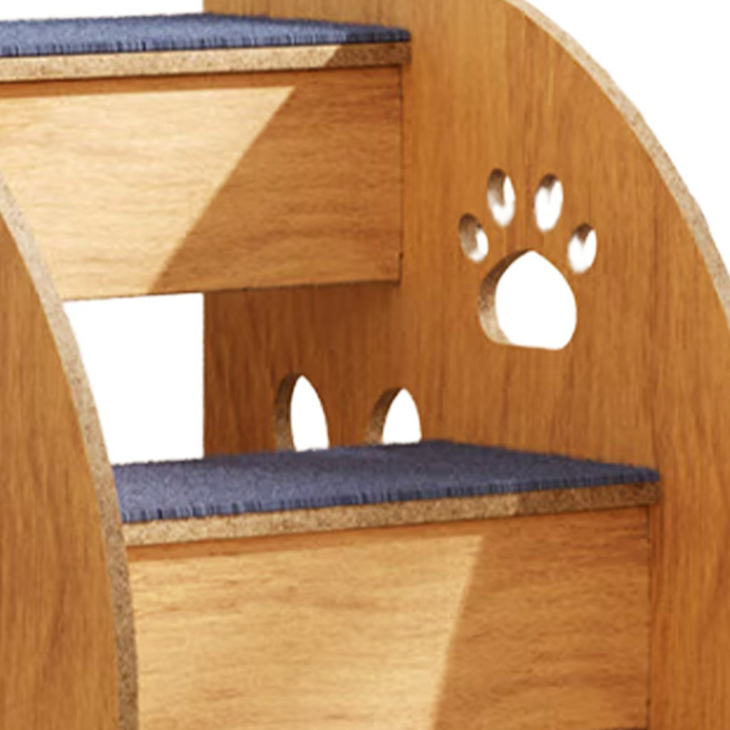 2/3 Steps Pet Ramp Wooden Dog Cat Steps Stairs Non-slip Safety Ladder For Sofa