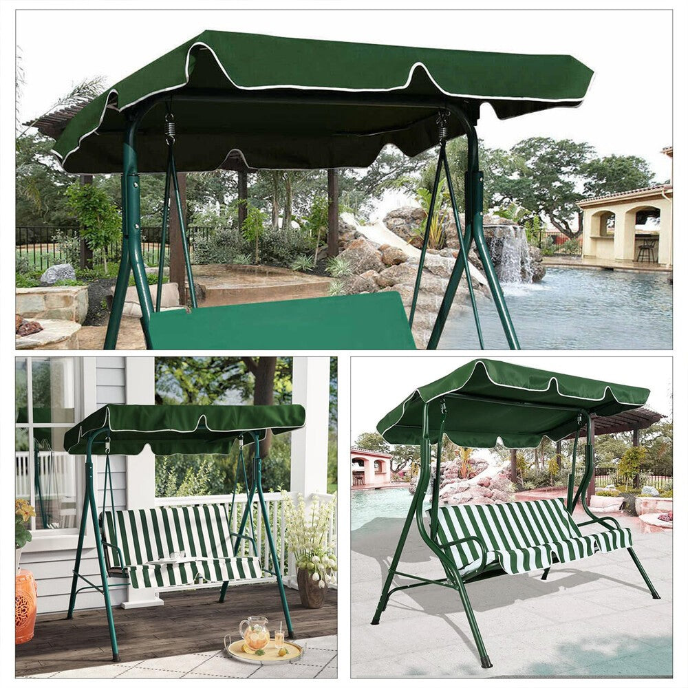 2/3 Seater Replacement Canopy Cover For Swing Seat Garden Bench Hammock Covers