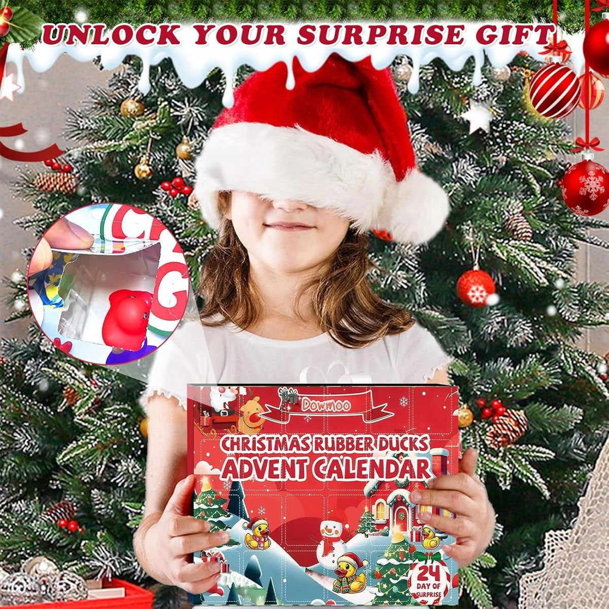 Rubber Duck Advent Calendars 2026-24 Days Christmas Countdown Calendar Xmas Gift