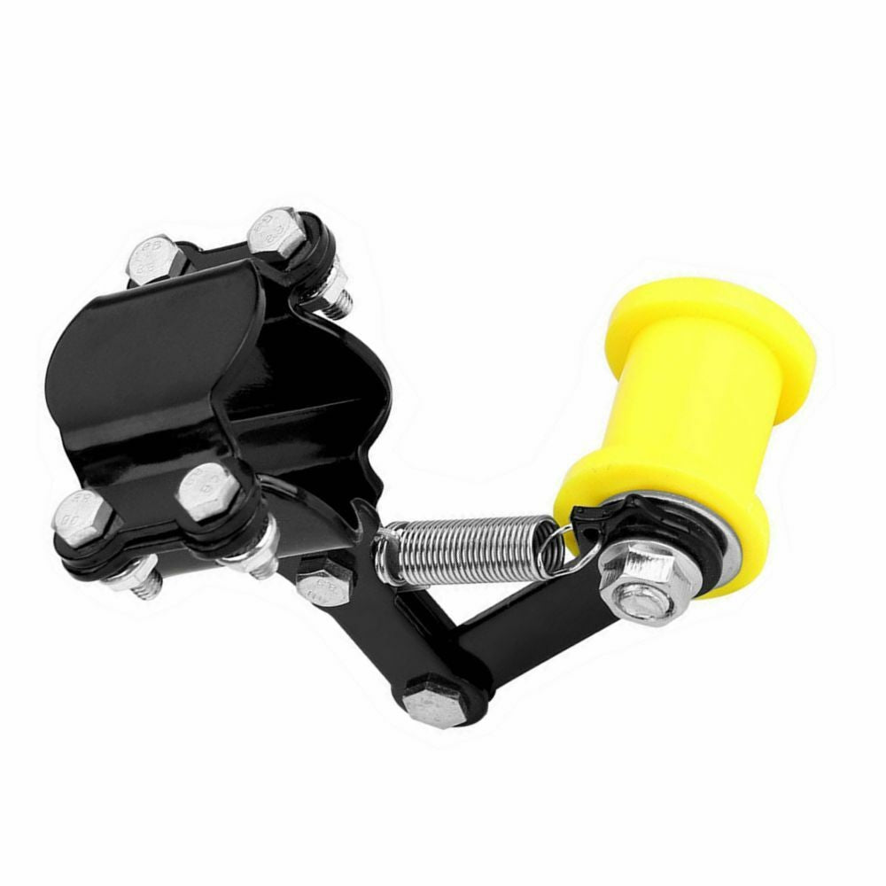 Universal Bolt On Chain Tensioner & Yellow Roller Adjuster Motorcycle Motorbike
