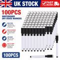 New 100x Whiteboard Marker Pens White Board Pen Water Colour for Home Office