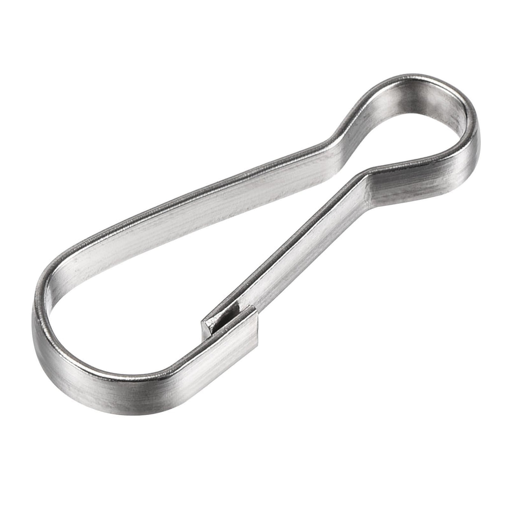 Spring Hooks Snap Clip Hooks 32x12x3mm 304 Stainless Steel Silver Tone 80Pcs