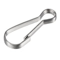 Spring Hooks Snap Clip Hooks 32x12x3mm 304 Stainless Steel Silver Tone 80Pcs