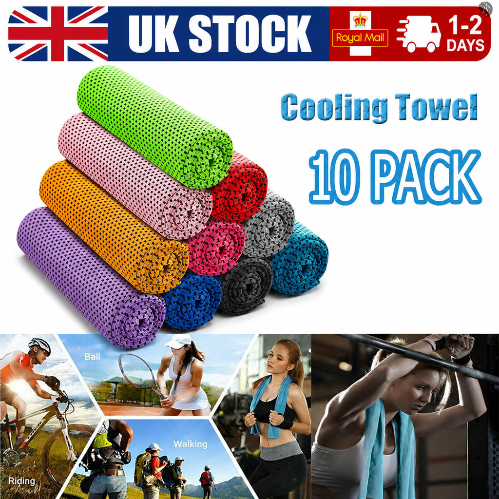 Instant Cooling Towel – Soft Microfiber Sports Towel for Gym Running Cycling UK