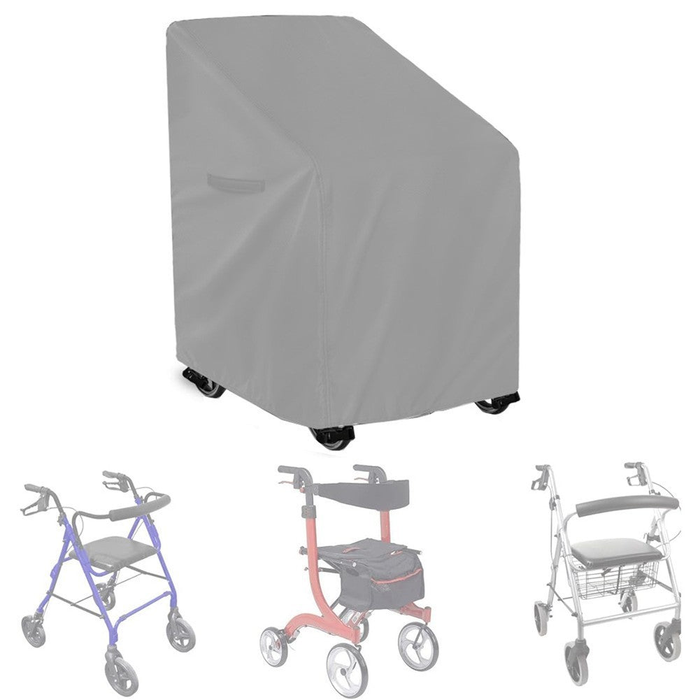 Protective Waterproof Rollator Cover for Folding Walkers with Adjustable Buckle