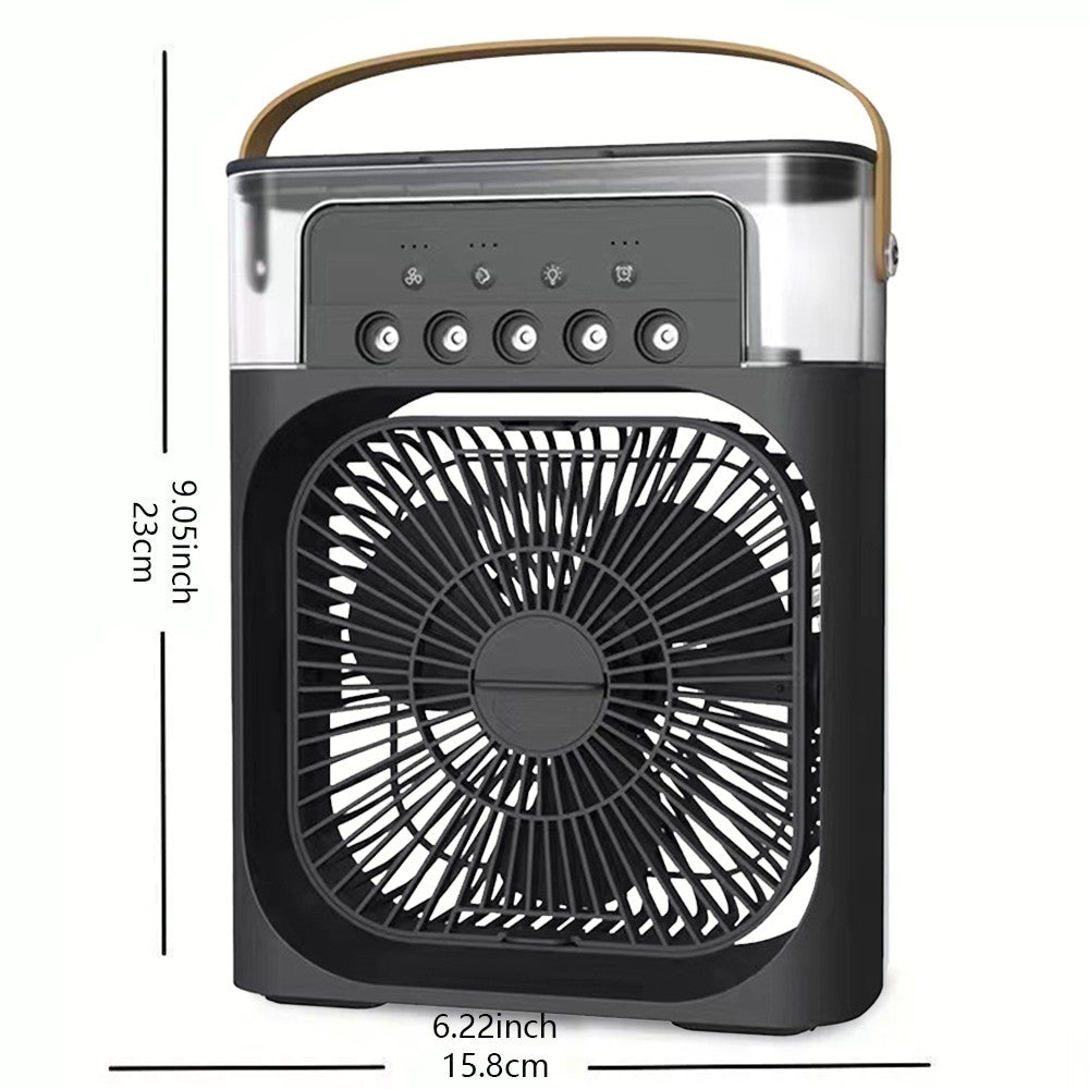 Portable 3-in-1 Fan Air Conditioner Small Cooler with LED Night Light