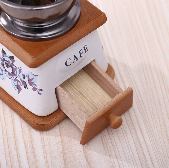 Portable Vintage Coffee Grinder Unique Manual Coffee Mill for Travels & Camping