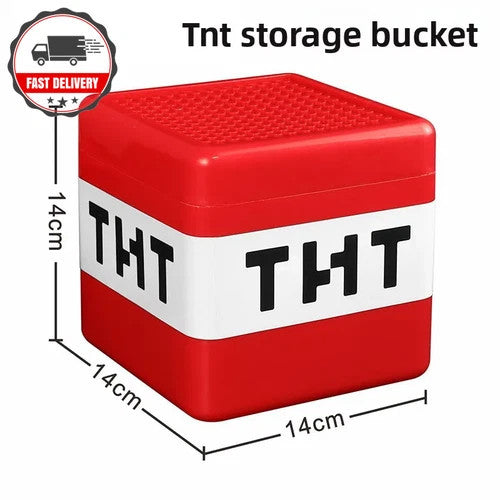 Magnetic Building Blocks Storage Bucket Educational Sensory Toy Block Container