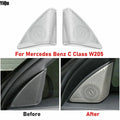2x Door A-Piller Tweeter Decoration Covers For Mercedes Benz C Class W205 15-21