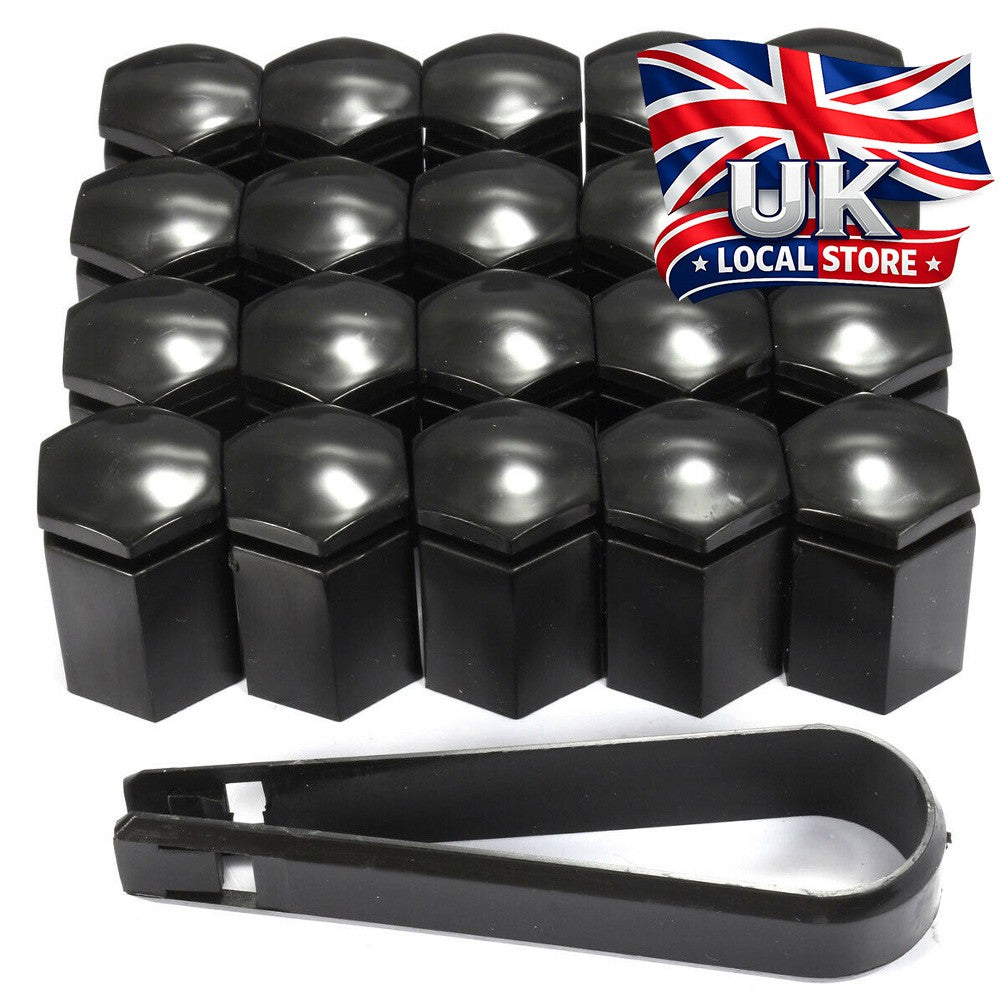 20X 17mm Black Wheel Nut Covers Deep Bolt Cap fit for VAUXHALL ASTRA CORSA COMBO