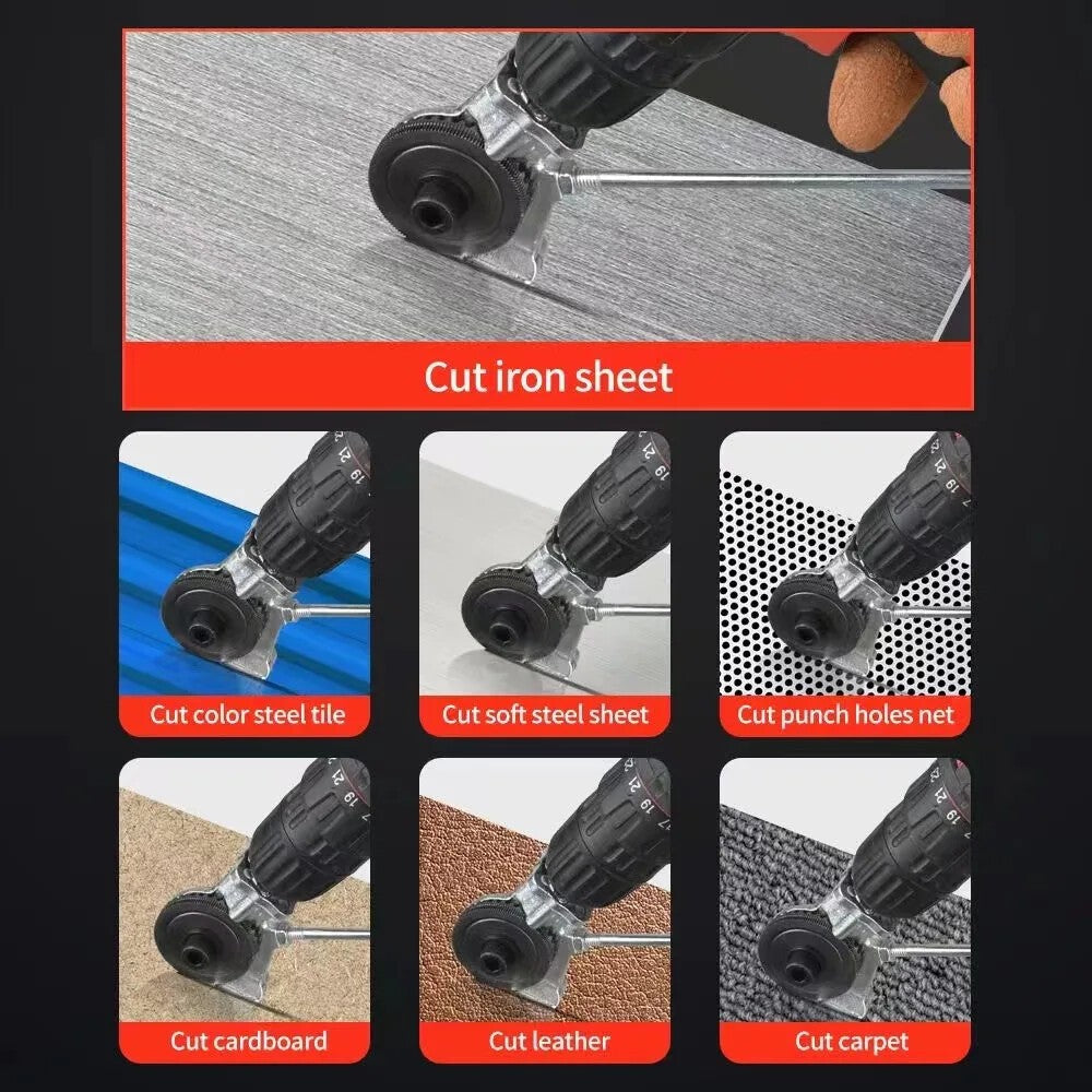 Metal Electric Drill Shears Plate Cutter Attachment Sheet Cutter Nibbler Saw NEW