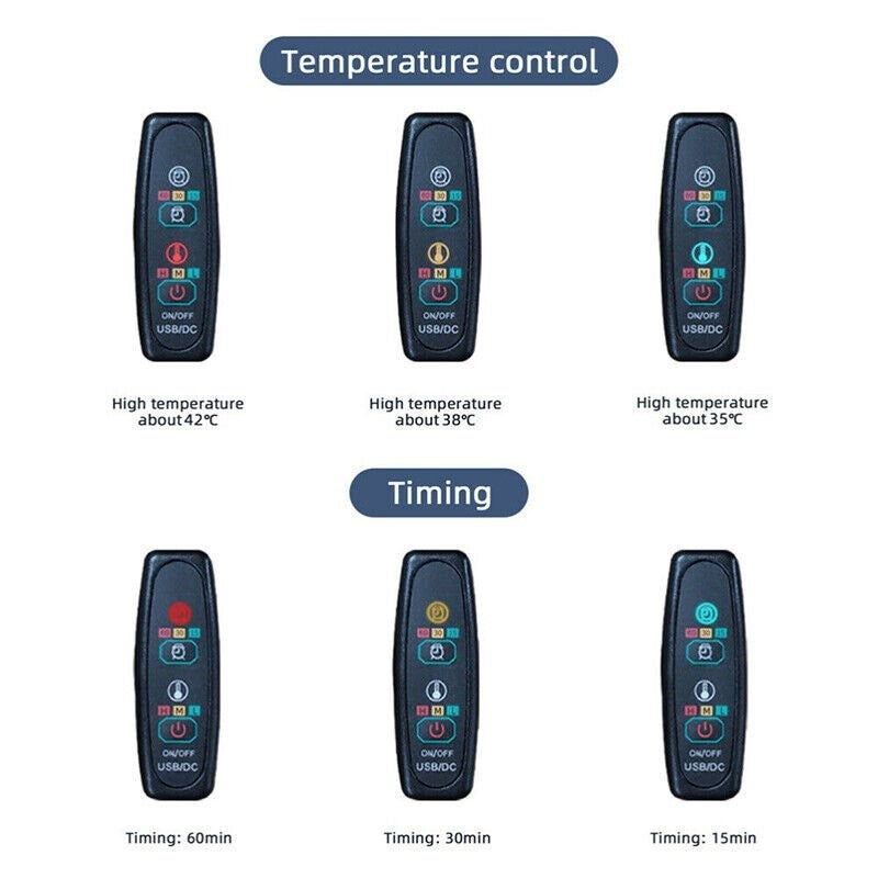 Electric Heated Throw Over Blanket Warm Washable Fleece Winter Warming USB Power