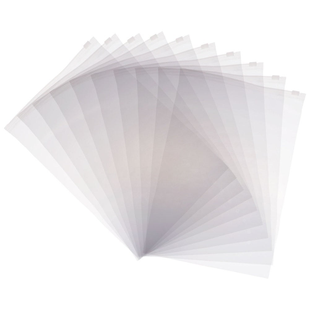 100 Pcs Zipper Bag Clear Storage Bags with Zips Clothing Clothes