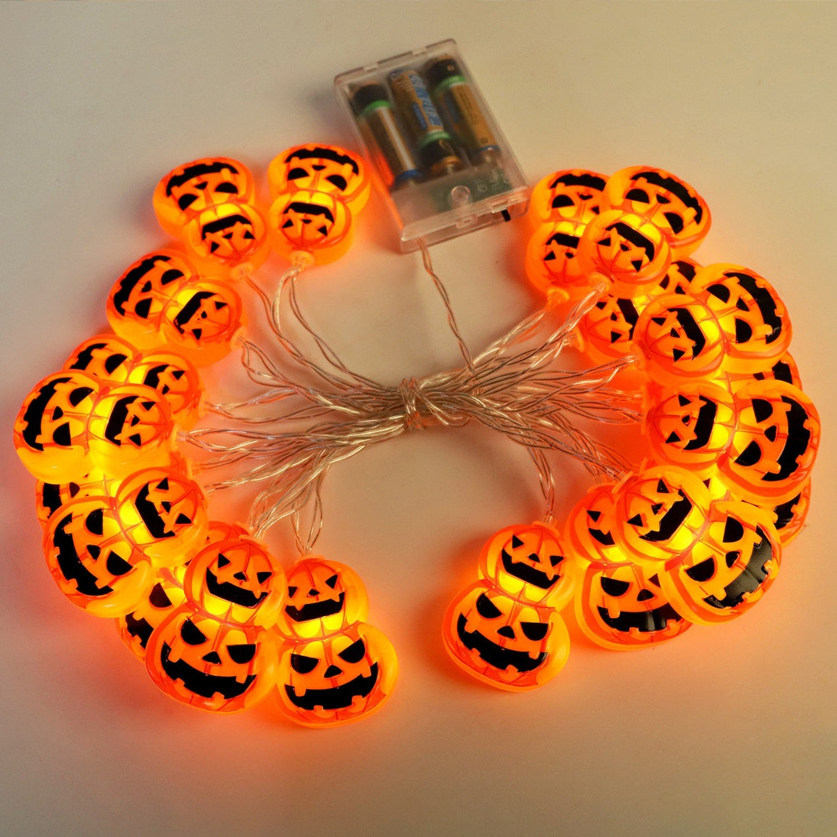 1String Lights Halloween Double layer Pumpkin LED Decoration House Party 3 Meter