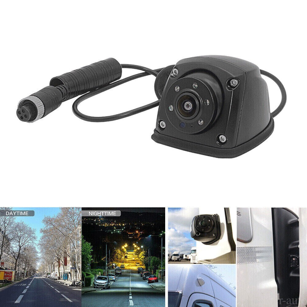 4PIN Forward/Side View Camera CCD IR LEDs Night Waterproof 9-24v Truck Caravan