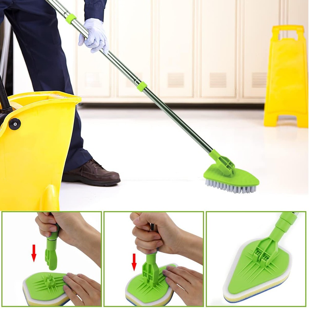 Bathroom Mop Bath Shower Screen Tile Cleaning Kit Floor Cleaner Tool Scrubber