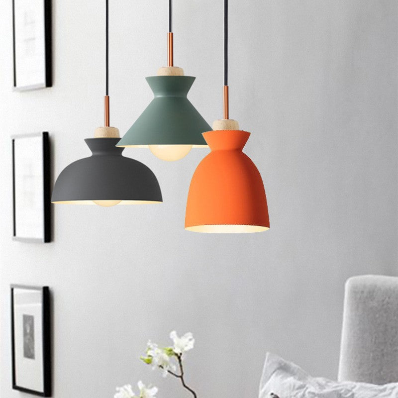 Wood Pendant Light Home Lamp Aluminum Chandelier Lighting Kitchen Ceiling Lights