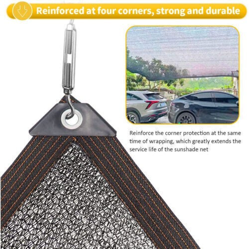 Shade Cloth with Grommets Garden Sun Mesh Resistant Garden Sun Shade Netting