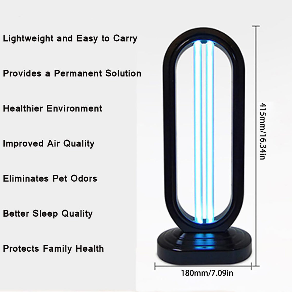 UVC UV Light Ozone Sterilize Germicidal Lamp Home Office Disinfection