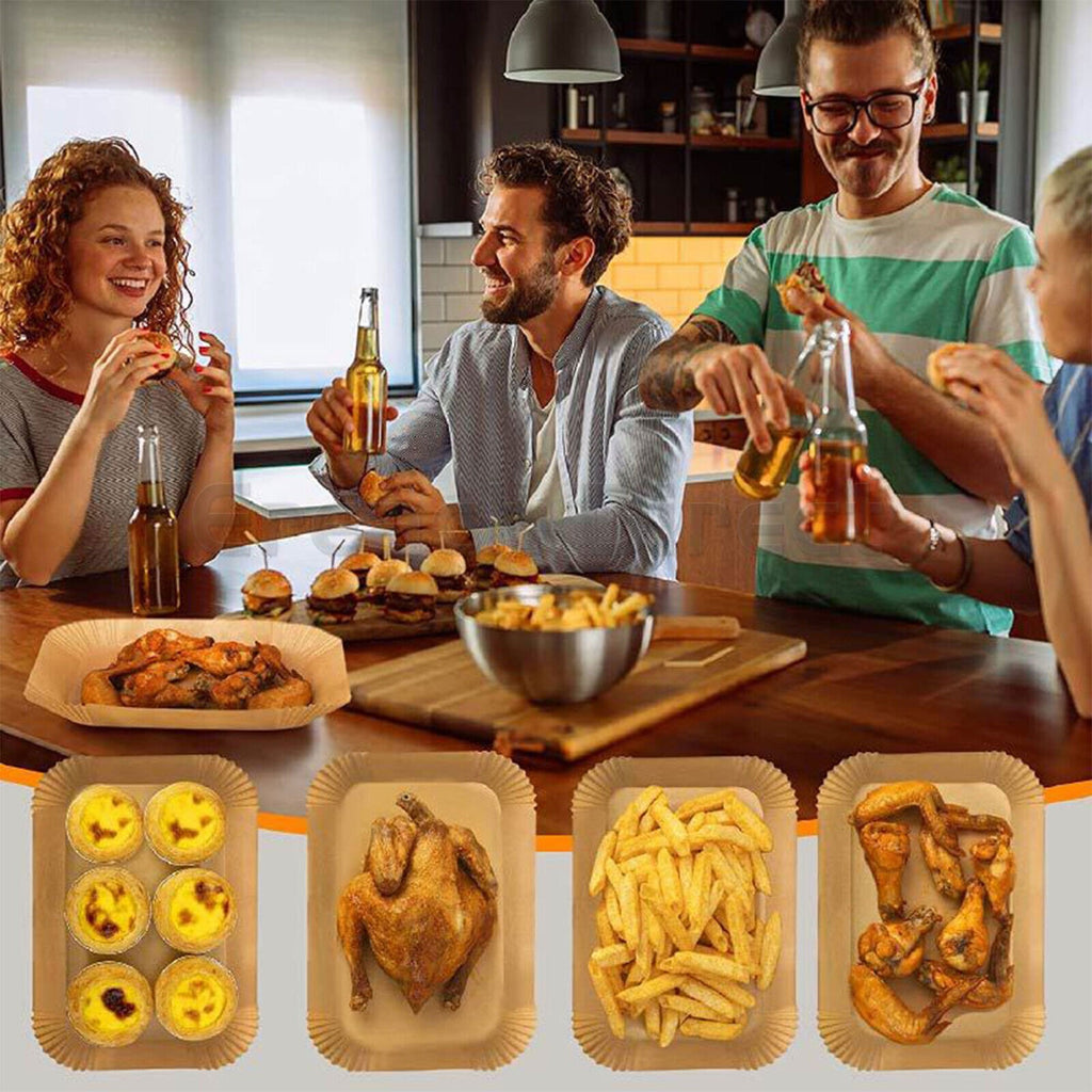 150x Air Fryer Paper Liners Disposable Non Stick Baking Parchment for Ninja
