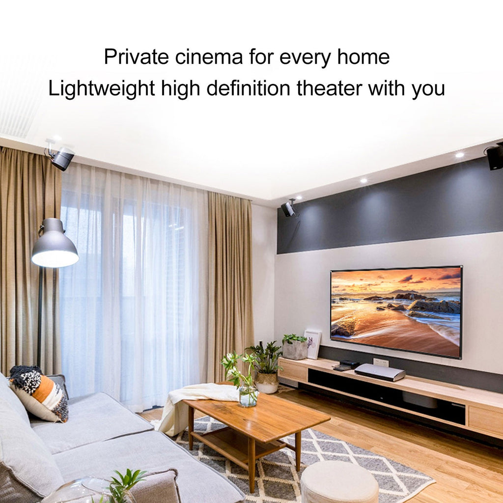 84Inch Projector Screen 16:9 Hd Projection Screen With Hook For Indoor Outdo BAJ