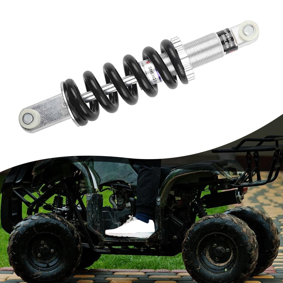 Mountain Bike Rear Shock Absorber Easy Installation Bicycle 200mm 1200lbs