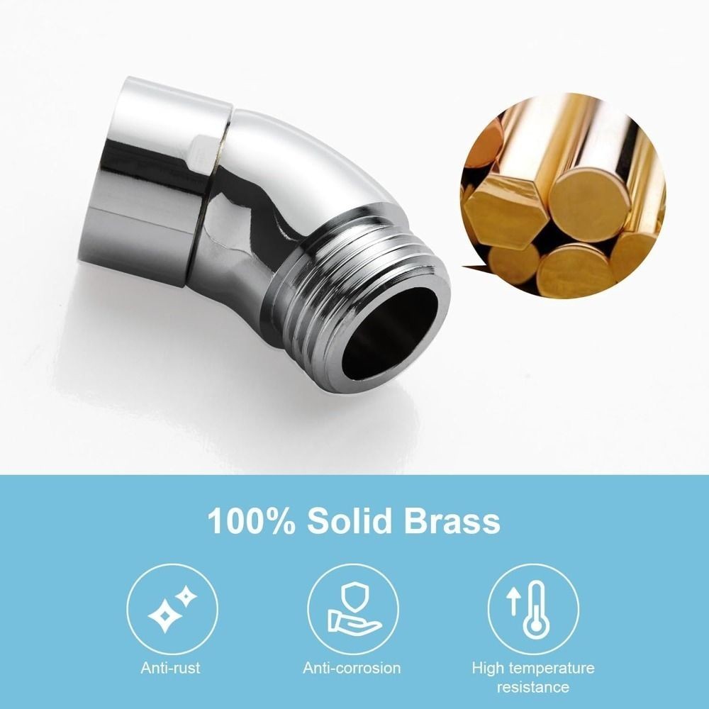 135 Degrees Shower Head Elbow Adapter Copper Adjust Bend Angle
