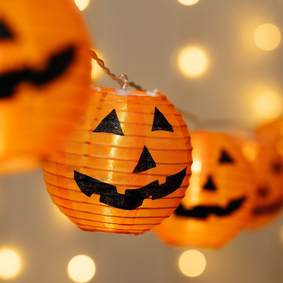 Halloween String Lights Pumpkin Lamp Light Up Indoor Outdoor Garden Party Decor