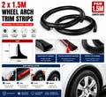 Universal Car Wheel Arch Extension Mudguard Rubber Trim Strips 2x1.5m Length