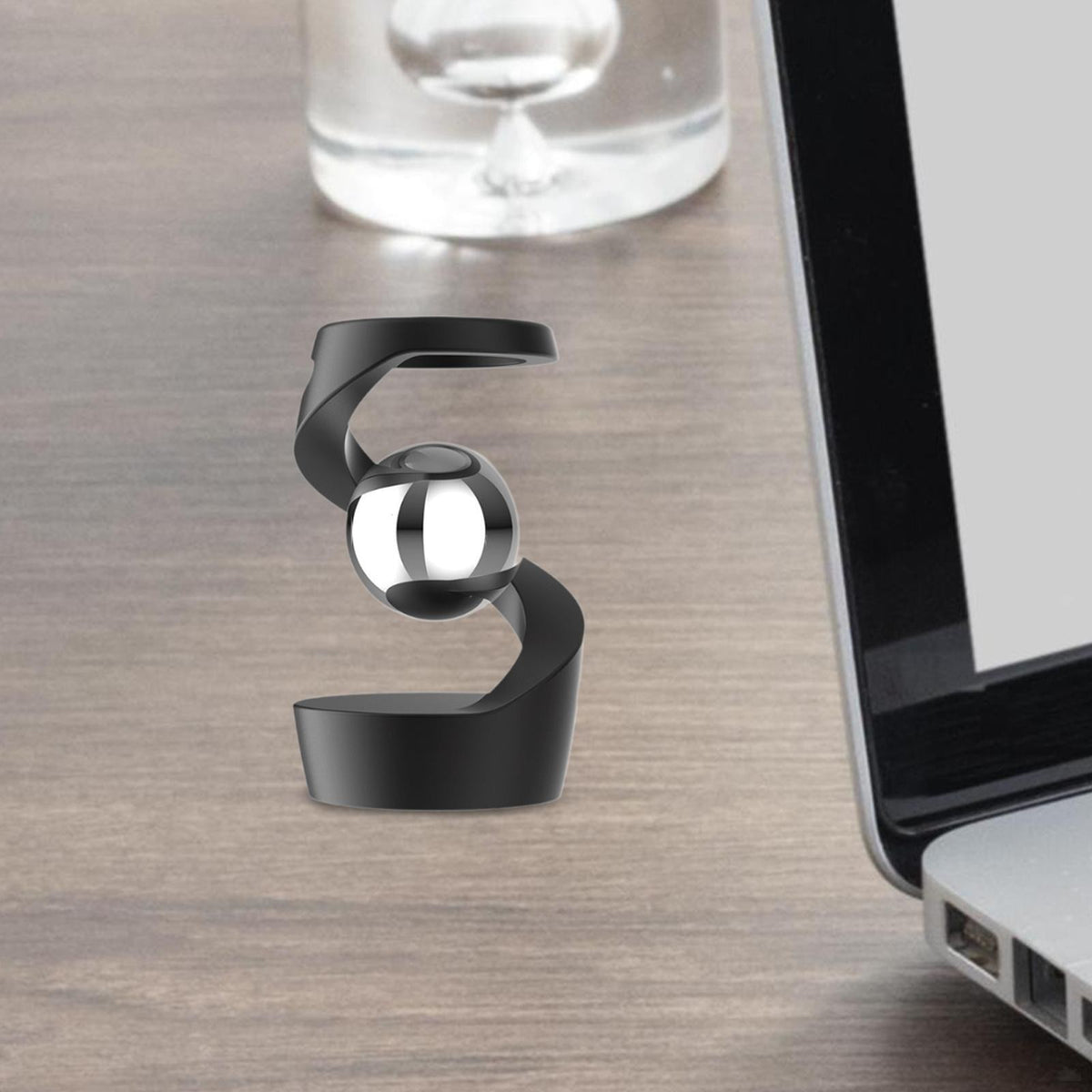 Gravity Defying Kinetic Desk Toy Metal for Adults Desktop Rotating Gyroscope