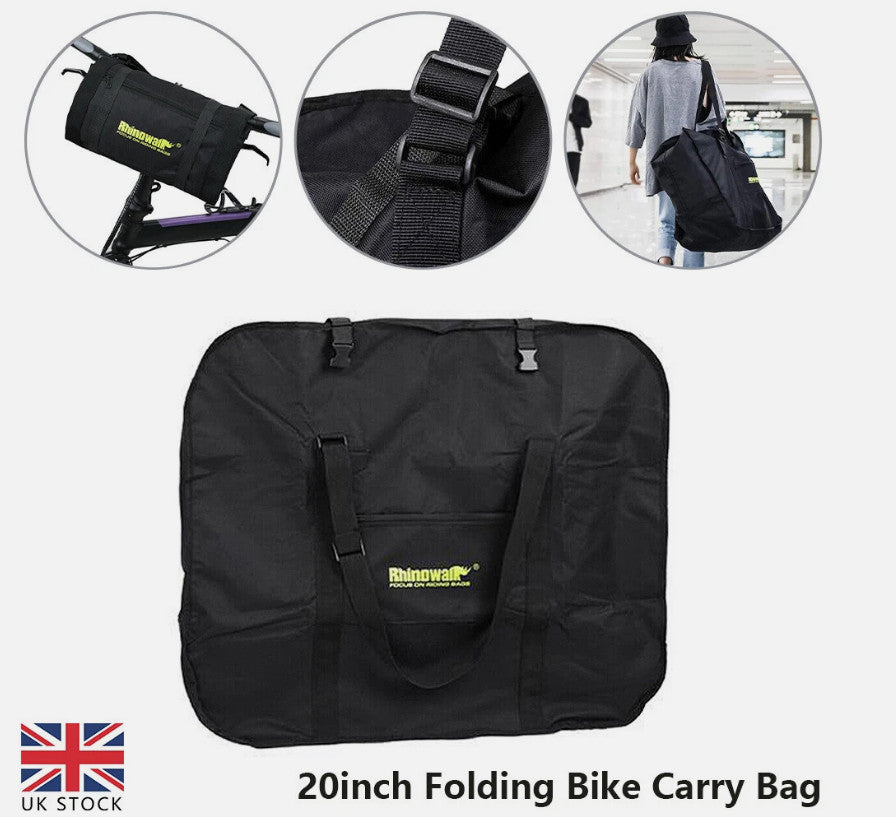 20'' Folding Bike Carrier Bicycle Transport Storage Bag Case Dust Cover UK