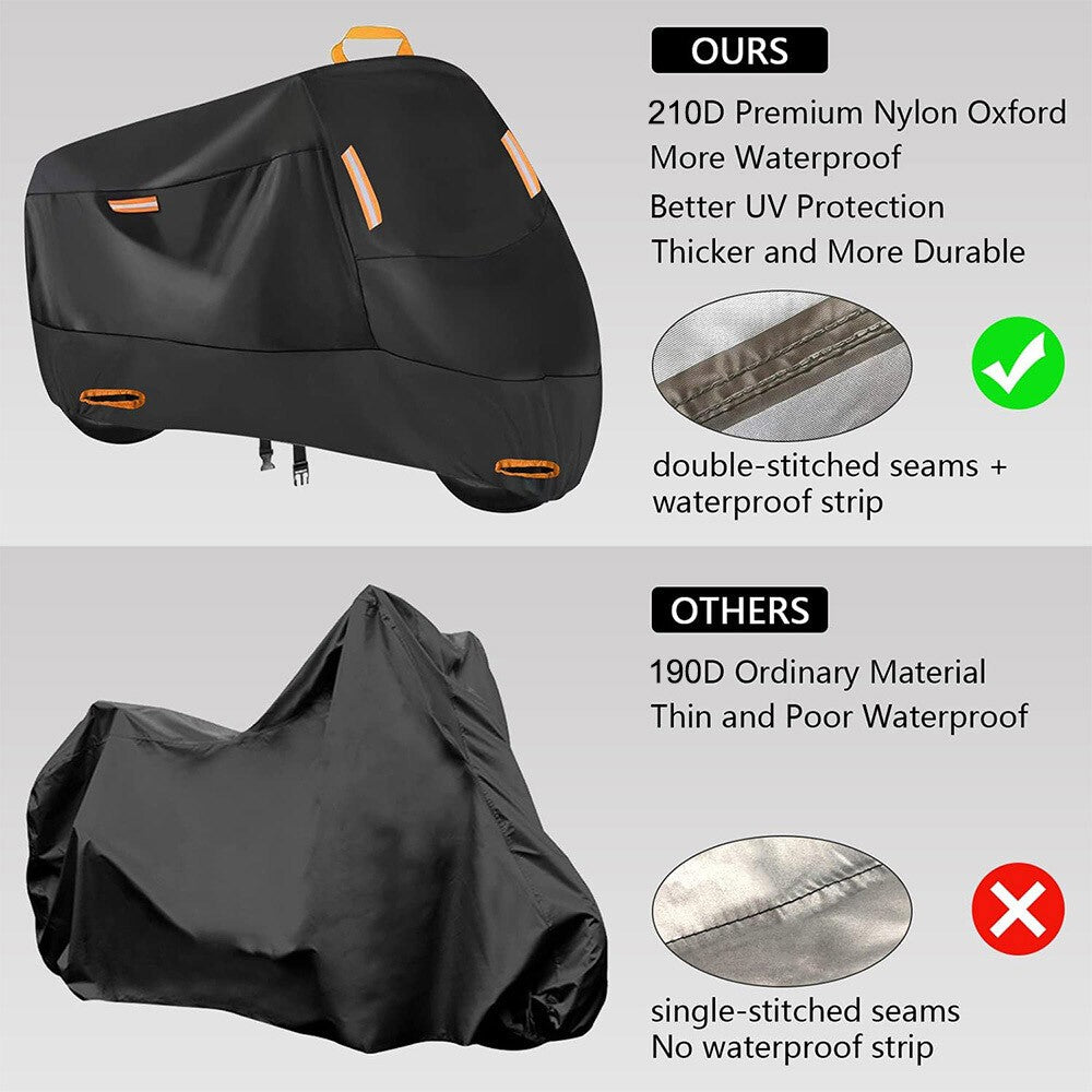Waterproof Heavy Duty Motorcycle Motorbike Cover Outdoor Rain Dust UV Protector