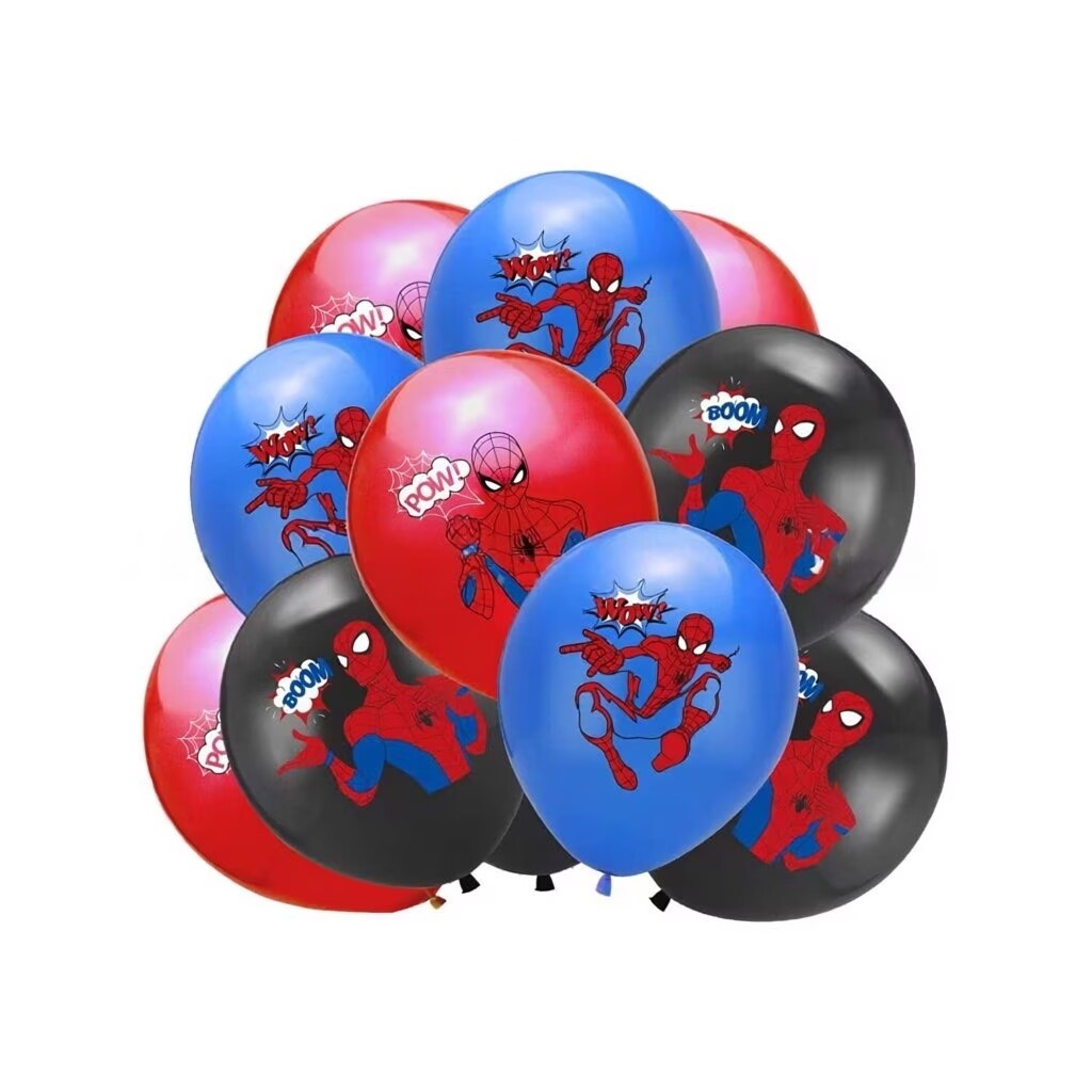 Spider Man Birthday Decorations Boys Party Tableware Plates Balloons Banner Set