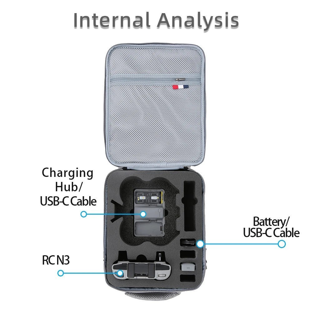 For DJI Neo 2 Drone RC-N3 Set Storage Shoulder Bag Portable Carrying Case Travel