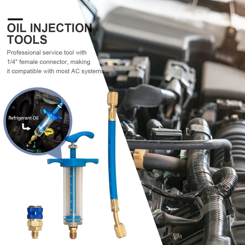 For Air Conditioning Professional Oil Dye Injector A/C R134a 1oz Injection Tool
