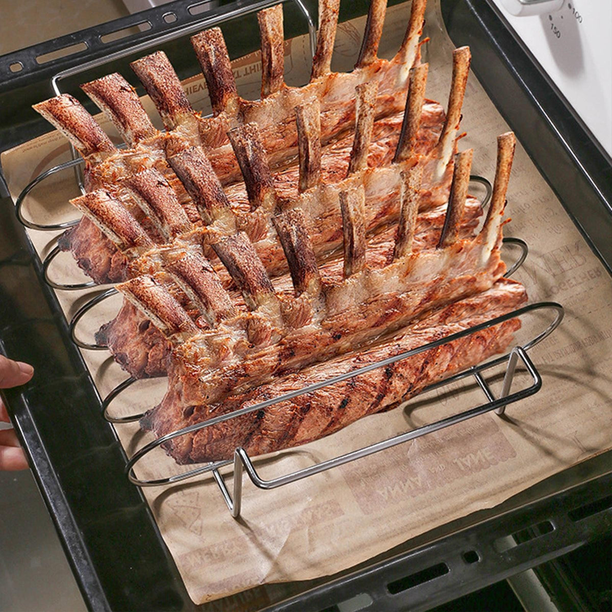 BBQ Non Stick Rib Rack Accessories 26x31.5x7.3cm
