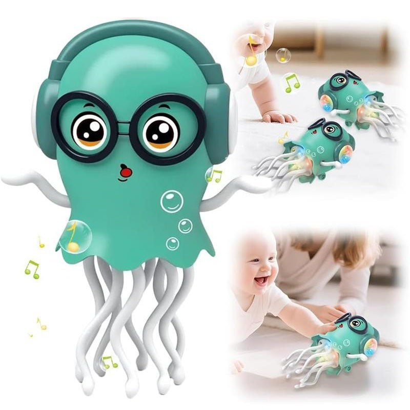 Dancing Jellyfish Baby Toy, Tummy Time Toys for Kids,Magic Electric Dancing