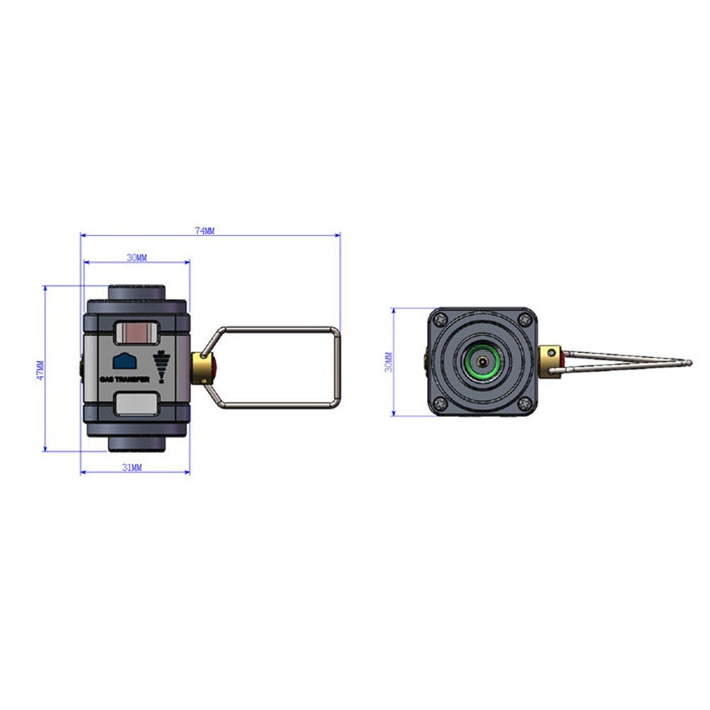 Gas Tank Converter for Camping with Visual Window and Pressure Release