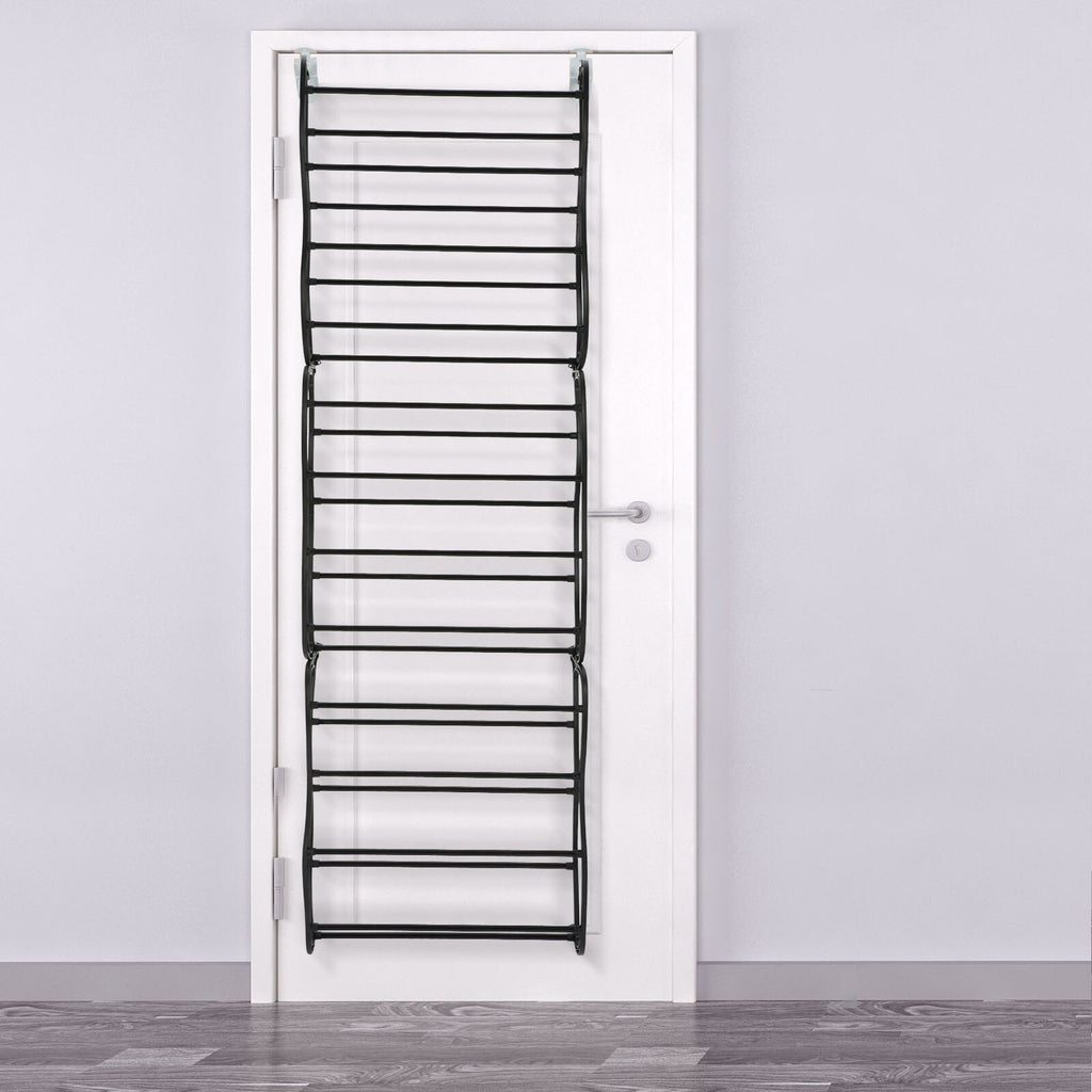Over The Door Shoe Storage Organiser 36 Pair Hanging Hook Shelf Rack