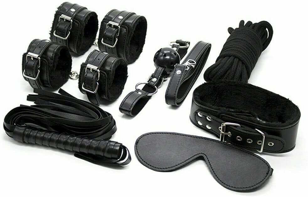 7pcs Adult Sexy BDSM Bondage Set Kit  Sex Restraints Handcuffs SM Fetish Toys