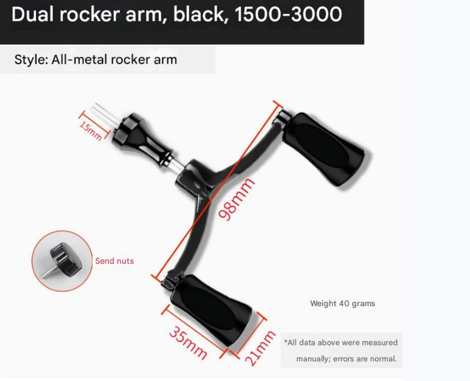 Metal Fishing Reel Double Rocker Arm Modified Handle For Daiwa