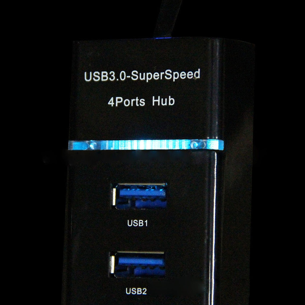 High Speed 4 Port USB 3.0 Multi Hub Splitter Expansion Desktop Laptop PC Adapter