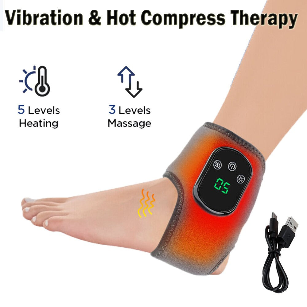 Cordless Foot Ankle Massager 5 Heat 3 Modes for Plantar Fasciitis Pain Relief UK