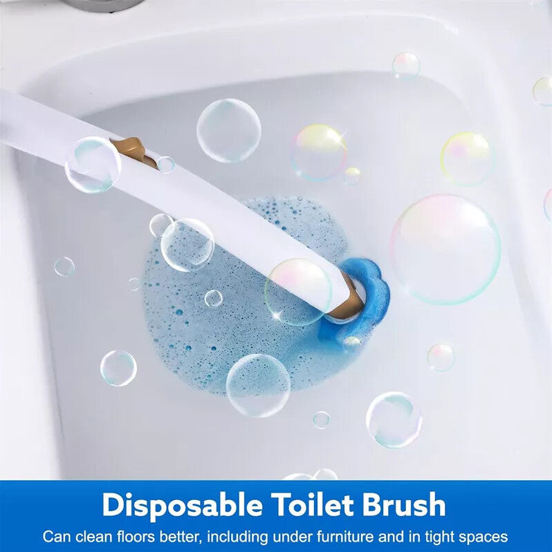 DISPOSABLE TOILET BRUSH SET TOILET BOWL CLEANING SYSTEM CLEANERS WITH REFILLS UK