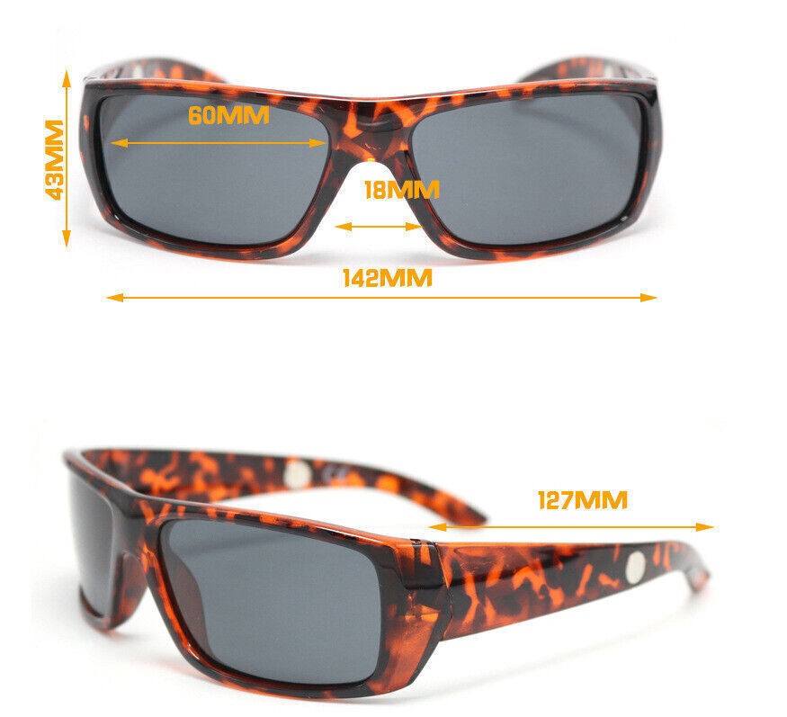 2pcs Men UV400 Cycling Fishing Wrap Goggle Polarized Sports Sunglasses