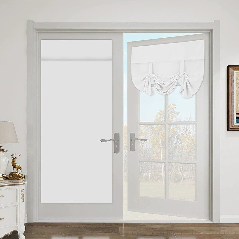 Blackout Door Curtains,French Door Blinds Stick on Curtains for Privacy and Ligh