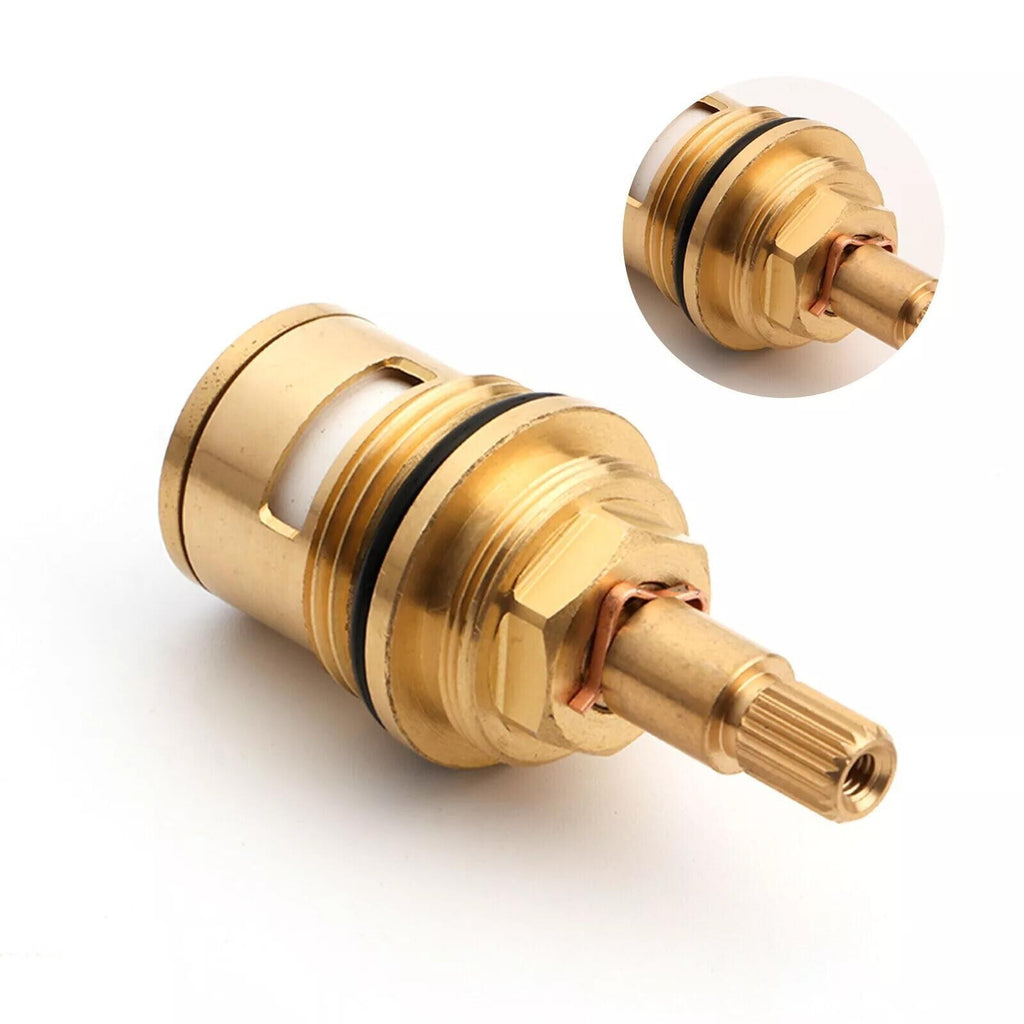 2x Bath 1/2" Tap Valve Cartridge Ceramic Gland 20 Teeth quarter turn Flow Mixer