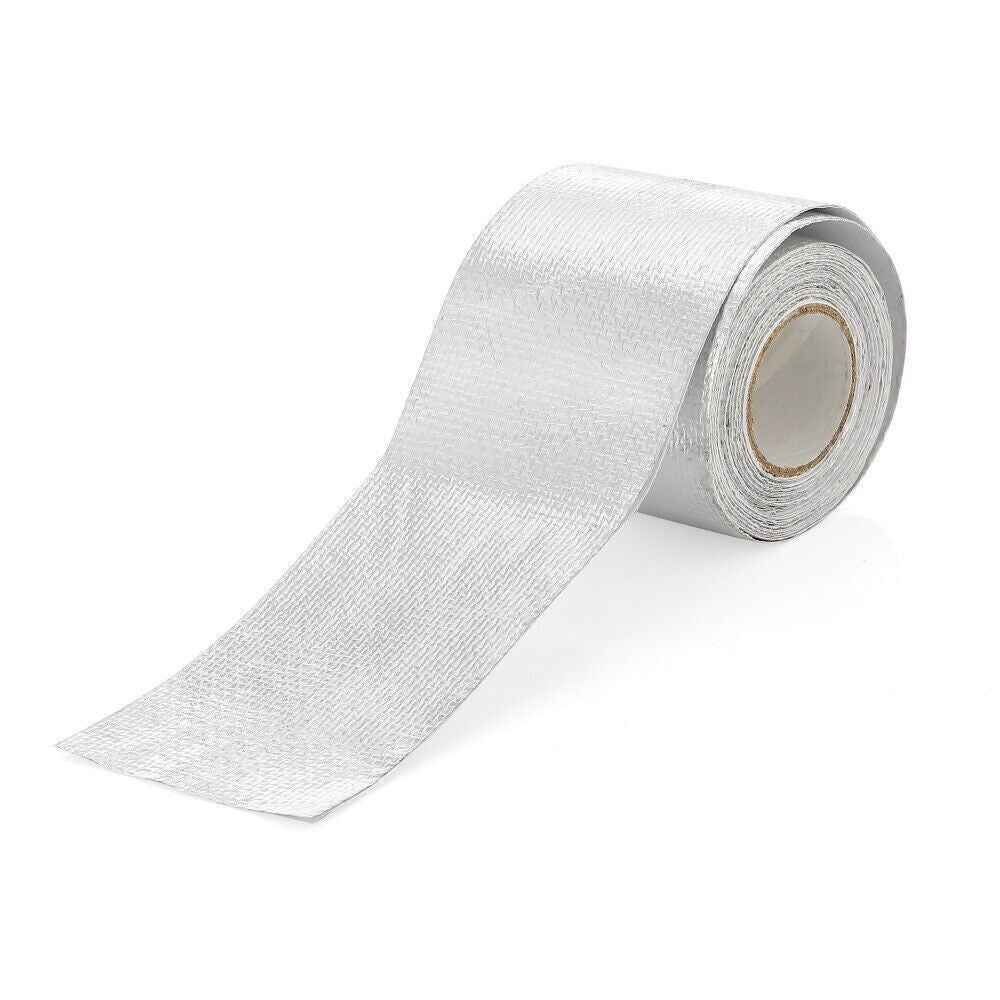 5cm*5m Heat Shield Wrap Tape Auto Exhaust Pipe Adhesive Reflective Aluminum UK
